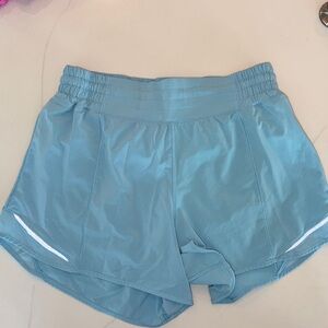 Women's Light Blue Hotty Hot High Rise Shorts 4” lululemon